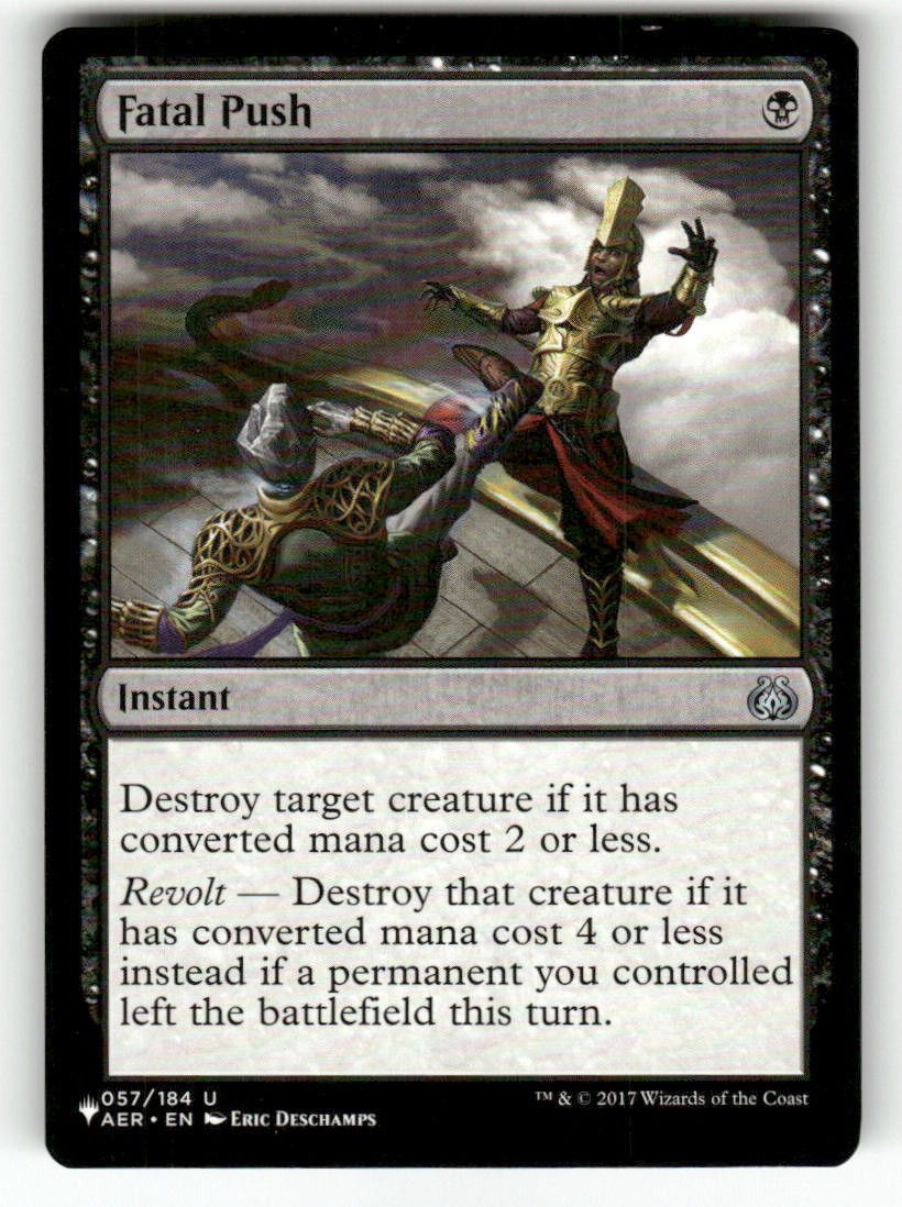 Fatal Push 57 Uncommon Aether Revolt Magic: The Gathering Near Mint
