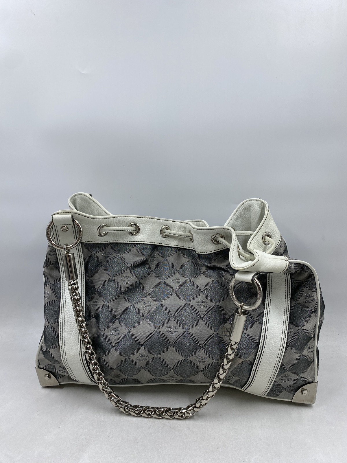 MCM Monogram Chain Link Drawstring Shoulder Bag - image 2