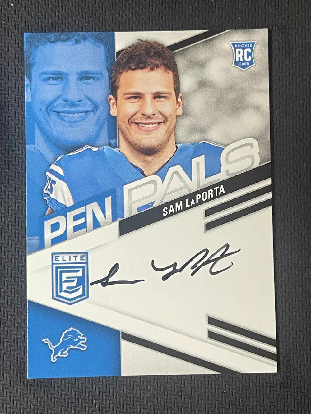 Sam LaPorta Panini Donruss Elite Pen Pals #PPSAM Black Gold Ink