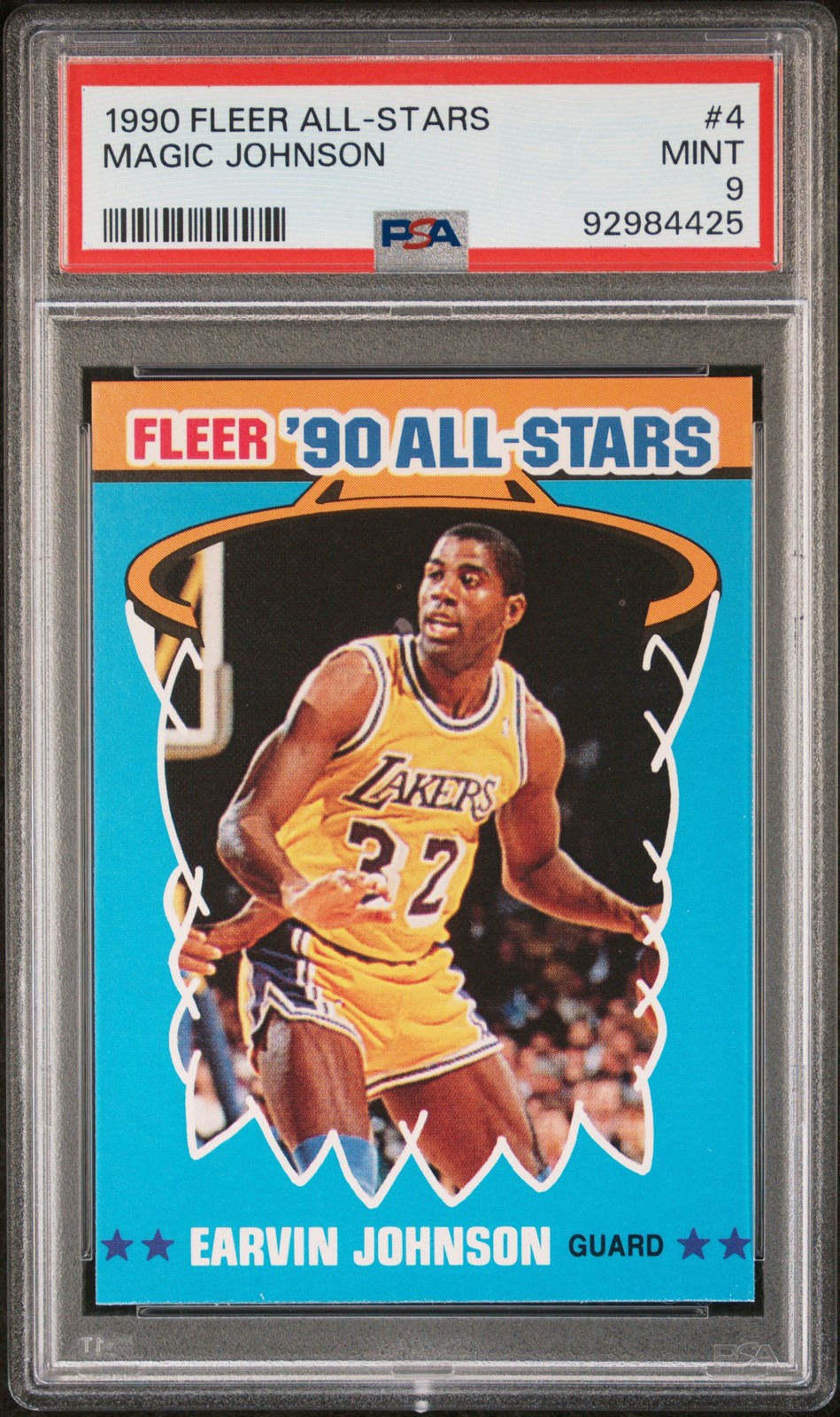 1990 FLEER ALL-STARS #4 MAGIC JOHNSON PSA 9