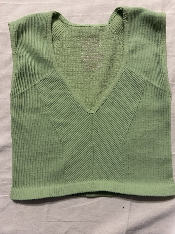Tiger Friday ~ Youth ~ Mint Green V Neck Ribbed Tank Top