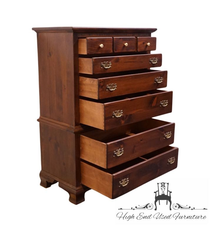 ETHAN ALLEN Antiqued Pine Old Tavern Rustic Americana 38