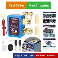 250A 12V Remote Battery Disconnect Switch, Upgrade Smart Voltage Kill Switch ...