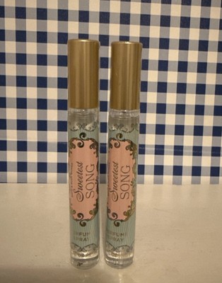 Two (2X) ~Bath & Body Works ~ SWEETEST SONG ~ MINI PERFUME SPRAY ~TRAVEL SIZE