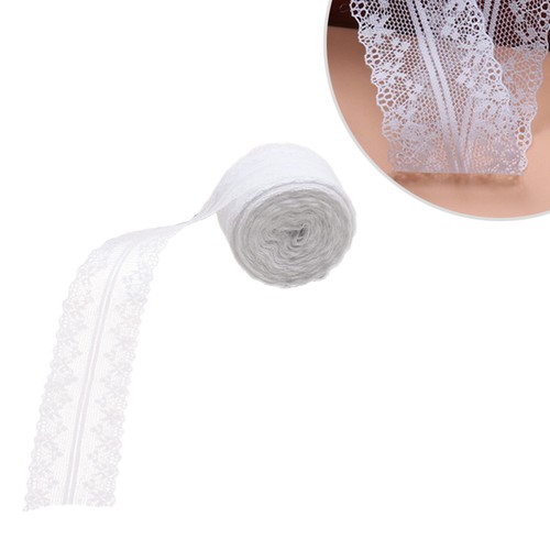 3 rollos de cinta decorativa suministros artesanales encaje novia ganchillo adorno nupcial - Imagen 6 de 11