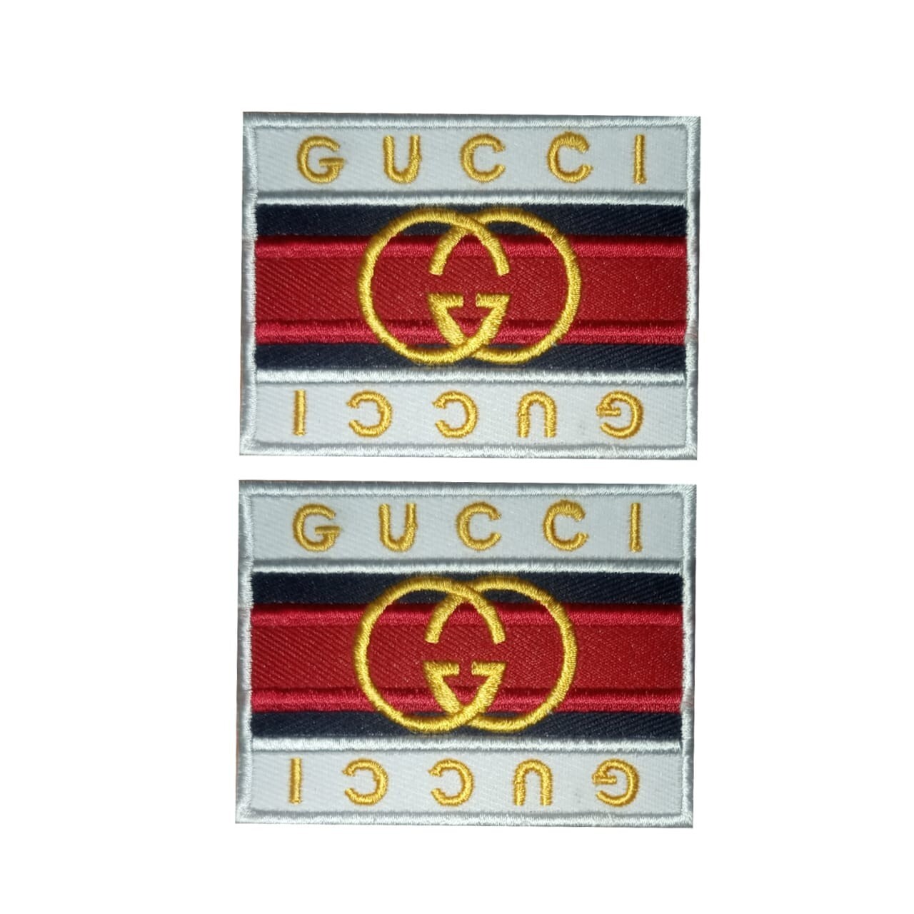 New Gucci Patch Embroired Multicolor Iron On/Sew On Size 3'' * 2'' Pack Of 2