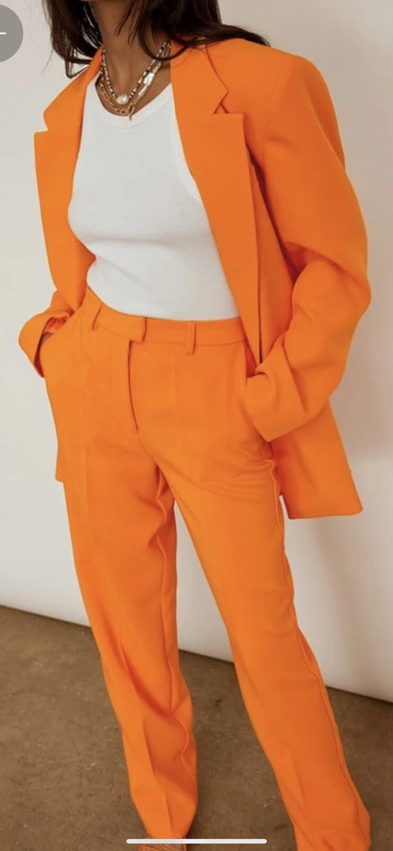 Orange hotsell oversized blazer