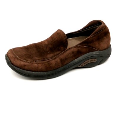 Merrell Dark Brown‎ Suede Slip-On Loafers Merrell shoes Mens Size 7 Slip On Brown Suede Loafers casual  main image 3