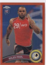 2011 Topps Chrome Orange Refractor Rookie Niles Paul #94 Washington Redskins