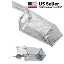 Humane Rat Live Trap for Rabbits Cat Squirrel 1 Door Rodent Control Catch Cage