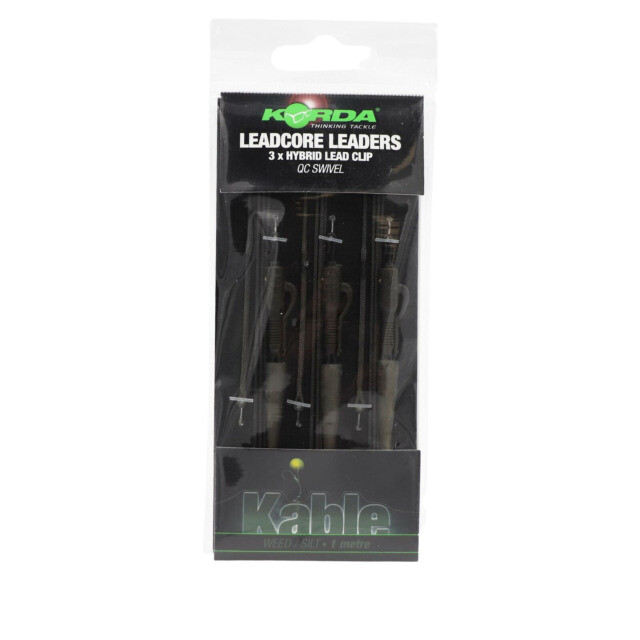 Korda Leadcore Leaders Hybrid Lead Clip QC Swivel