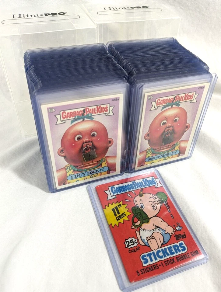 1987 Topps Garbage Pail Kids 11th Series OS11 MINT 88 Card Set in NEW TOPLOADERS - Image 2 of 4