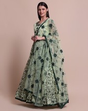 Atsevam Embroidery Designed Traditional Pista Anarkali Salwar Suit Set