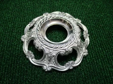 ONE LARGE THREADED ALUMINUM BOBECHE 4" DIAMETER with 1 1/4" CENTER