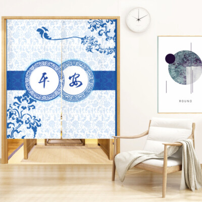 Chinese Kitchen Door Curtain Room Divider Tapestry Flower Doorway
