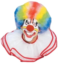 Halloween ,Mardi Gras Clown Wig Forum Novelties Adult Rainbow Deluxe Costume-NEW