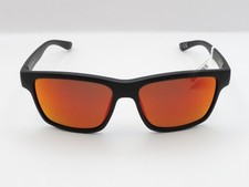 SUNCLOUD A-TEAM SQUARE POLARIZED SUNGLASSES MATTE BLACK/RED MIRROR NEW