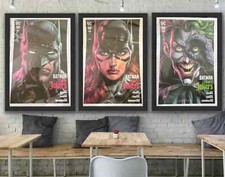 Set Of 3 Joker, Batman, Catwoman Black Label A2 Prints
