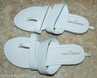 Girls Shoes Glossy White Sandals Double T-Strap Thong Sizes 12 13 1 2 3