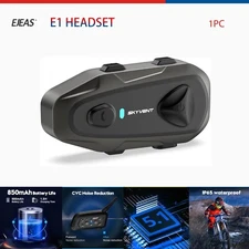 EJEAS E1 Motorcycle Helmet Speaker Bluetooth 5.3 Headset for Single Rider Using