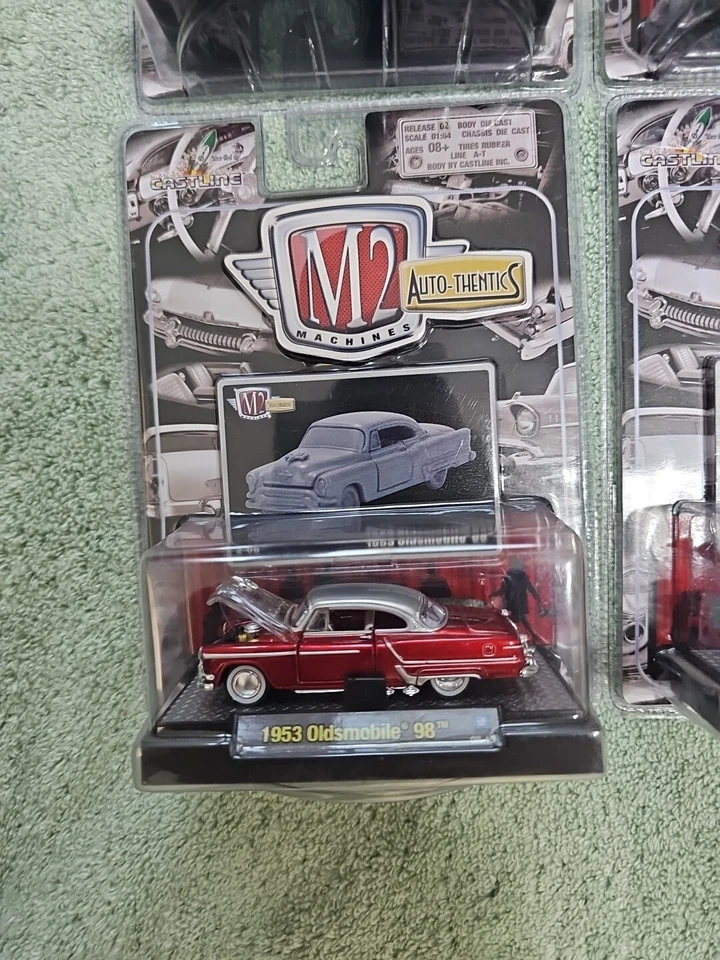  Oldsmobile 98 1953 fundido a presión M2 Machines Auto-Thentics 1:64 (lote de 4) nuevo en caja Foto 4 de 4