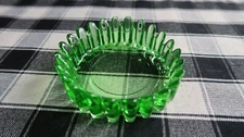 Vintage Mid Century Modern Green Ashtray 3.75"