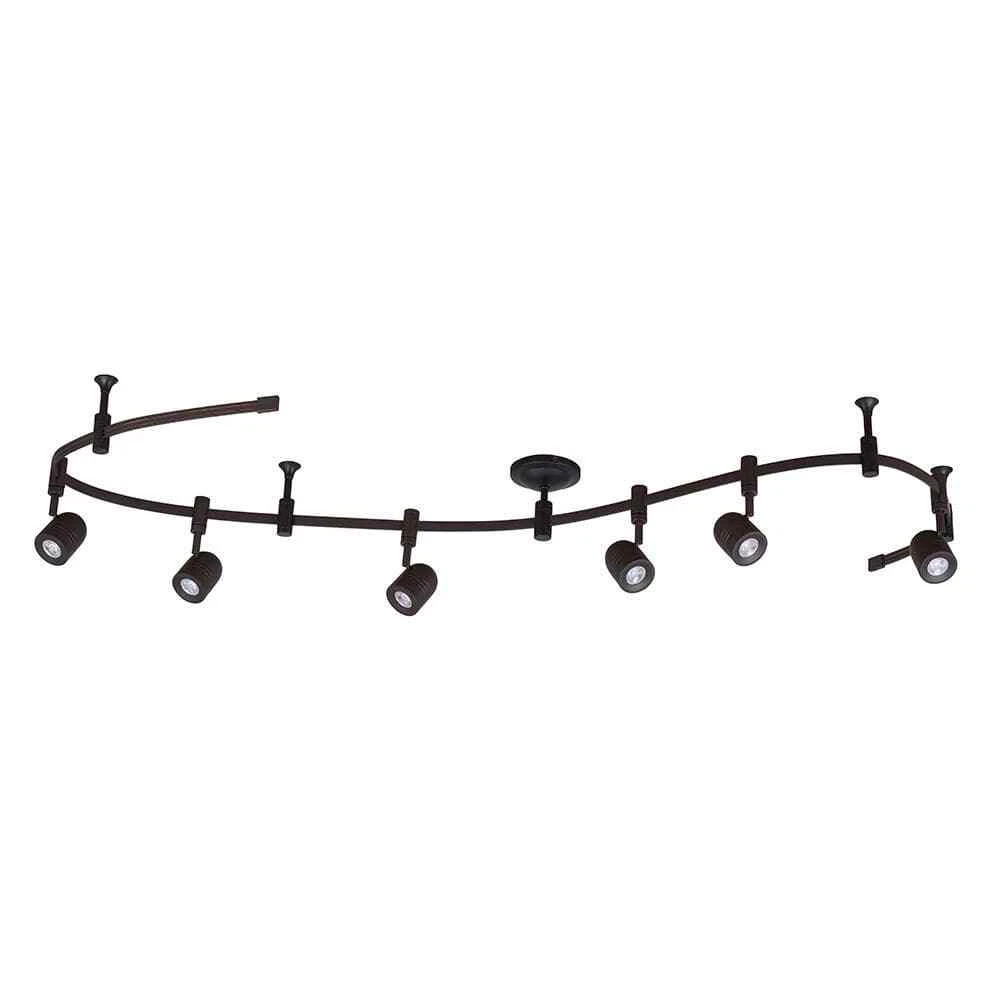 Cresswell 8 ft. 6 Light Oil Rubbed Bronze Integrated LED Flex Track Lighting Kit
