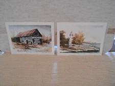 Four Americana Watercolor Prints S/N 37/480 by William Koch - Price Reduction
