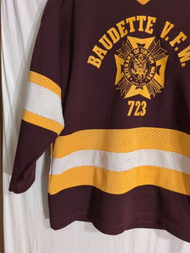 Vintage L Game Used Baudette MN VFW #8 Jersey - Picture 3 of 7