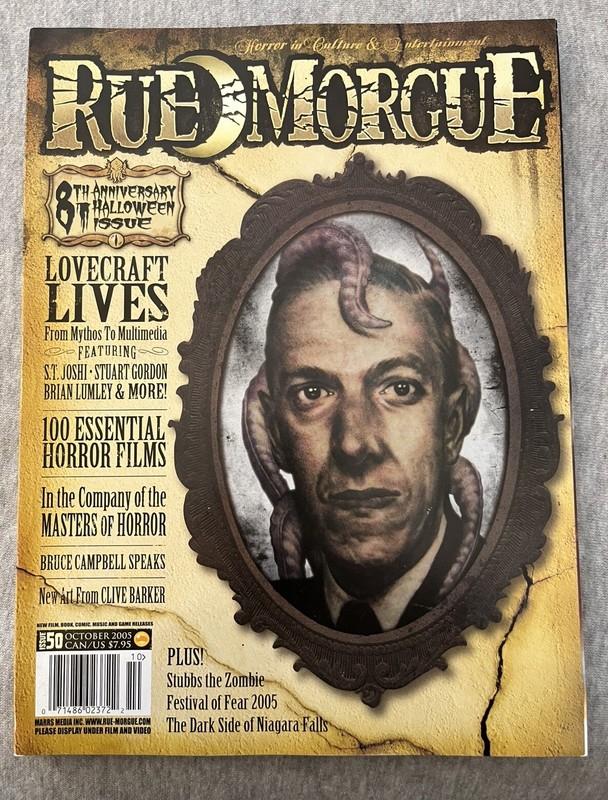 RUE MORGUE #50 October 2005 Lovecraft Horror Clive Barker Bruce Campbell Zombie