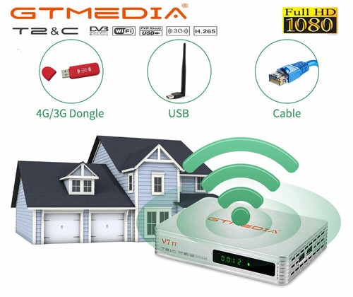 DVB-T/T2 FULL HD TV terrestrische Receiver HEVC H.265+WIFI Antenne HDMI Ethernet - Bild 9 von 12