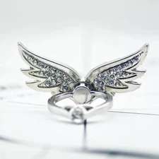 LiliDreamStore 360 Rotate Cell Phone Ring Stand Holder ANGEL WINGS Silver Gold