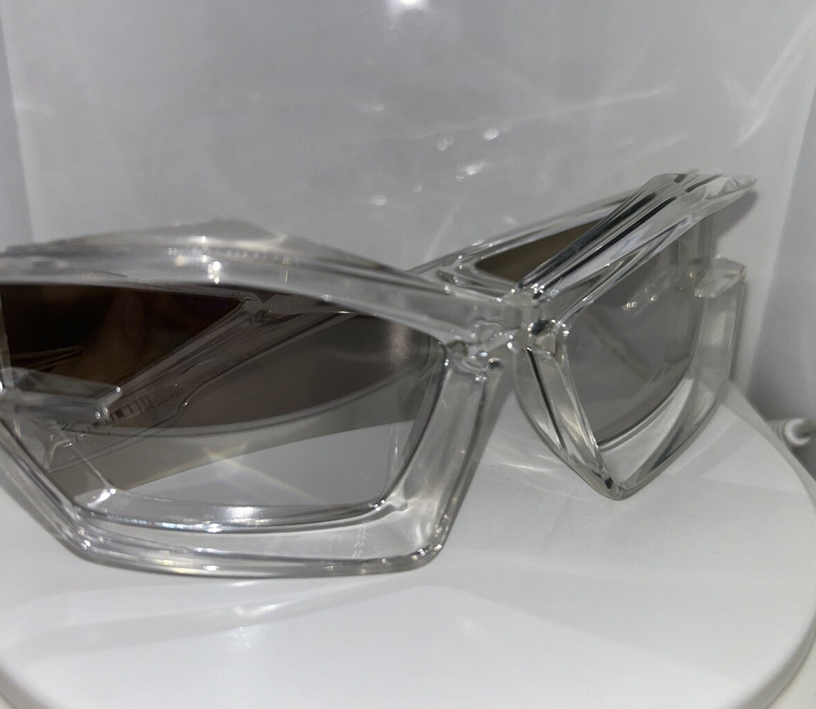 Givenchy Cut Geometric Clear Mirror Sunglasses - image 11