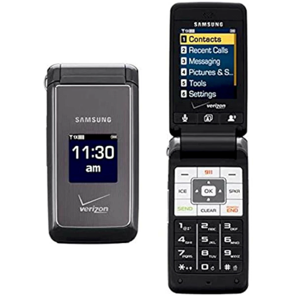 Samsung Haven SCH-U320 24 MB Charcoal Gray Verizon Flip Cellular Phone Grade C - Image 4 of 4
