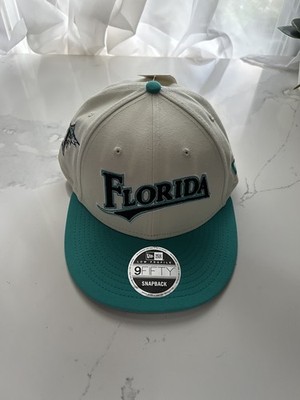 New Era x Felt Florida Marlins 9FIFTY Snapback Hat Butterfly Bee MLB Cap NWT