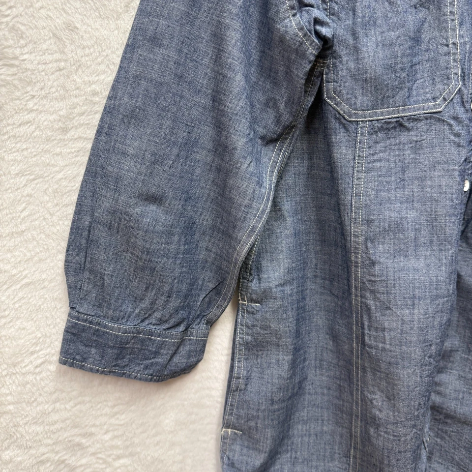 Top túnica cambray orgánico de gama libre Duluth Trading Co para mujer grande azul algodón Foto 4 de 4