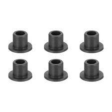 6Pcs Flanged Sleeve Bearing, ID 3mm x OD 4mm x Length 5mm POM Bushing, Black