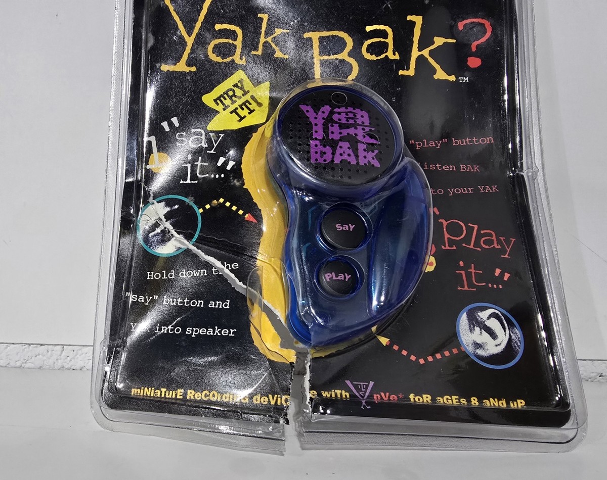 Vintage 1994 YES Yak Bak Toy Original 90s Toys Green Recording J1