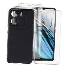 for BLU View 5 Case, with  2 x Screen Protector Tempered Glass Film , Black