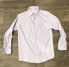 Brooks Brothers Milano Men s Non-Iron Purple Supima Cotton Dress Shirt 15.5 32