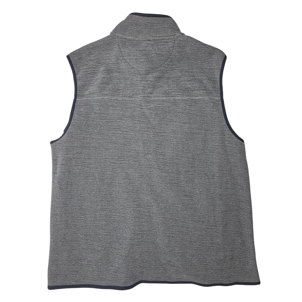 Chaleco Club Room Para Hombres XL Gris Cremallera Completa Vellón Sólido Cuello Simulado Prendas exteriores sin mangas Foto 4 de 4