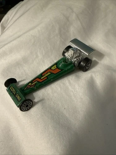 Vintage 1975 Mattel Hot Wheels Green "Cool One" Diecast Dragster Car