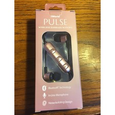 Wireless Earbuds With In-Line Mic Bluetooth Noise Isolating iWorld Pulse Pink