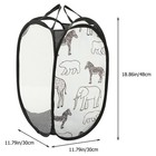 2pcs Hanging Laundry Hamper Foldable -up Mesh Hamper Dirty Clothes Basket