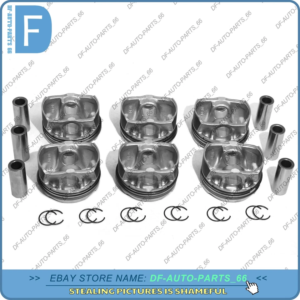 Pistones MAHLE 6X Φ84+0,5 mm para BMW N55B30A F10 F20 F30 F80 M235i M135i X3 X5 X6 Foto 4 de 4