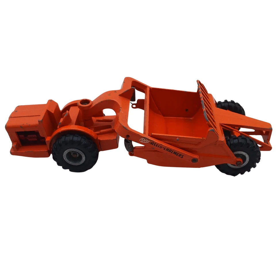 Matchbox King Size No.6 Allis Chalmers Motor Scraper Lesney Vintage Orange Toy - Image 2 of 4