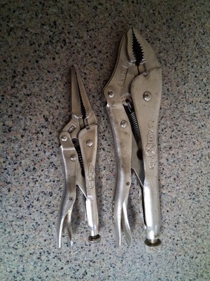 Petersen 6 LN Long Nose Locking Pliers. 10WR Vise Grips lot