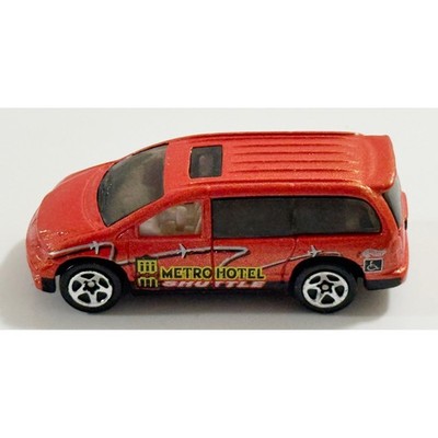 Hot Wheels Dodge Caravan Kids 1/64 Red Metro Hotel Shuttle Van 1997