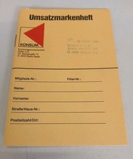 DDR Konsum Umsatzmarkenheft Blanko Stempel 4090 Halle Stra&szlig;e der DSF 105
