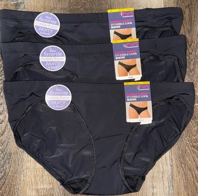 Maidenform 3-Pair Womens Bikini Underwear Nylon Blend  Barely There ~ M/6